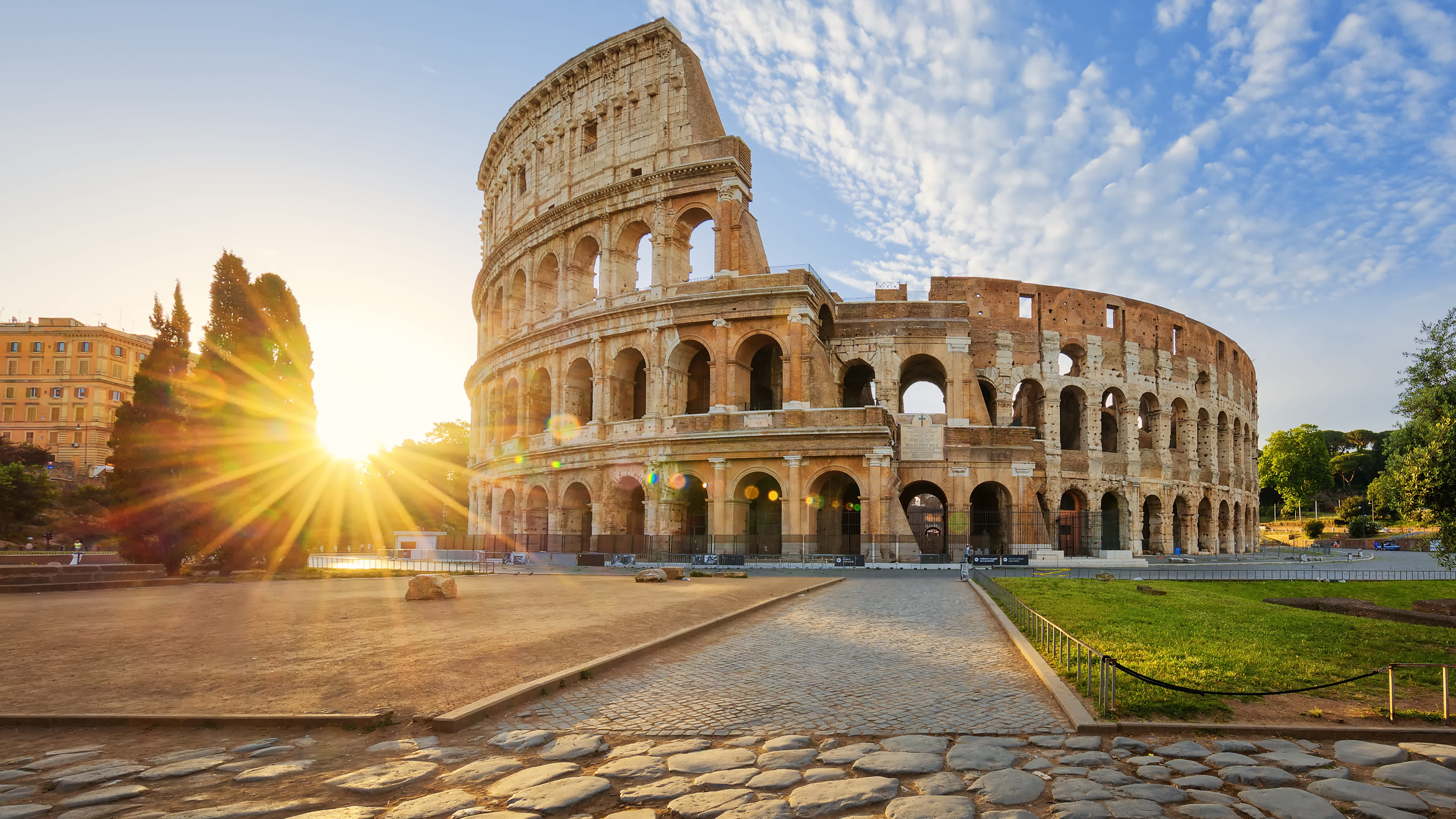 Colosseum in Rome during sunset