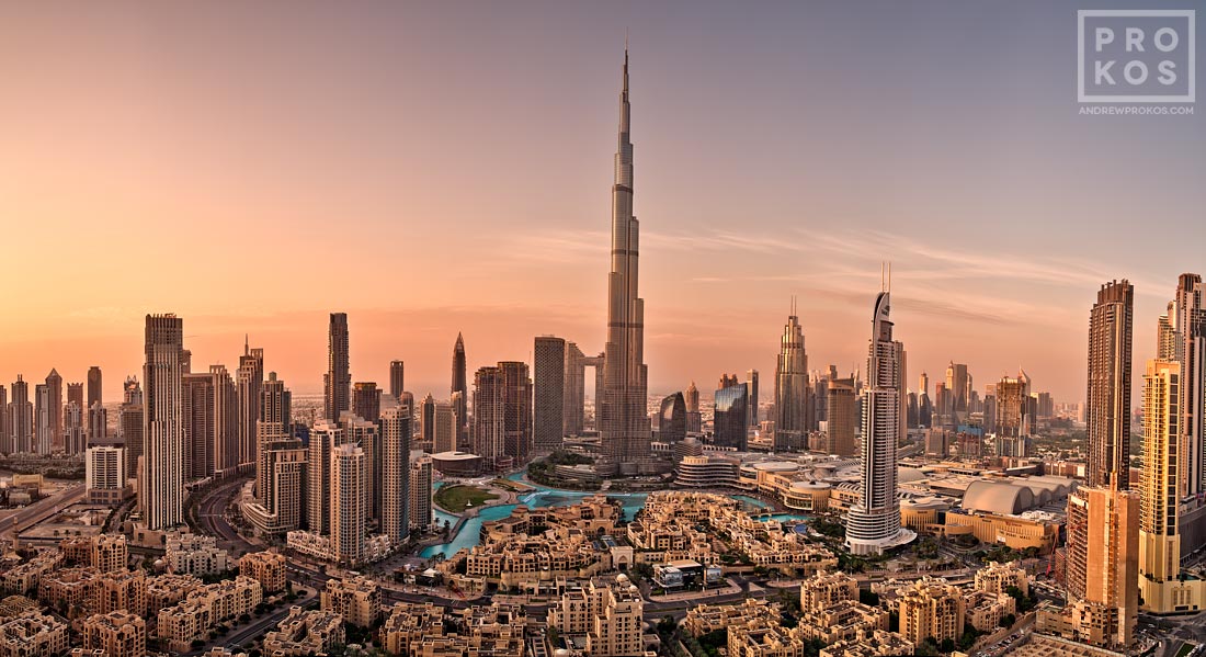 Dubai skyline with Burj Khalifa