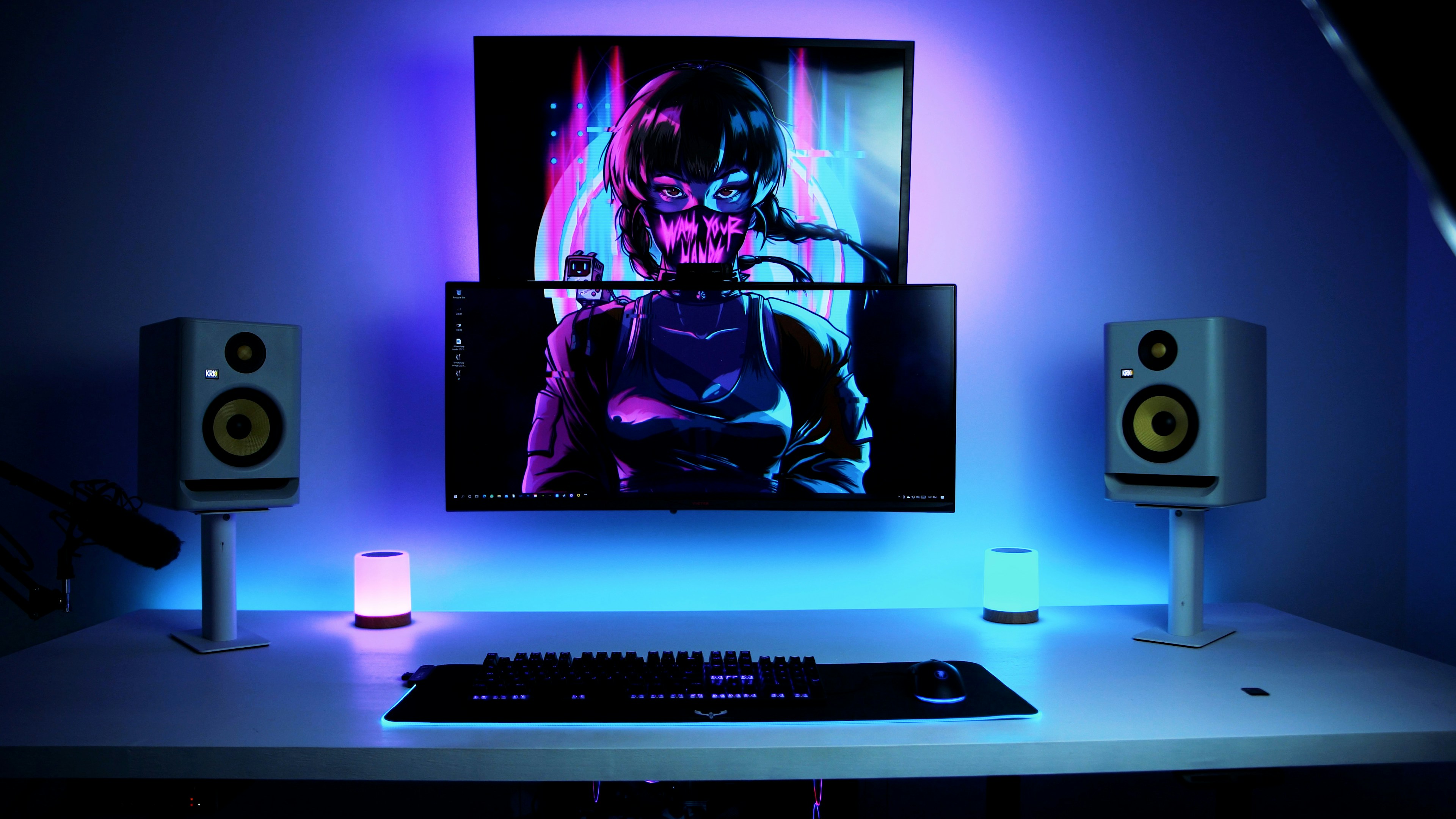 RGB gaming monitor setup